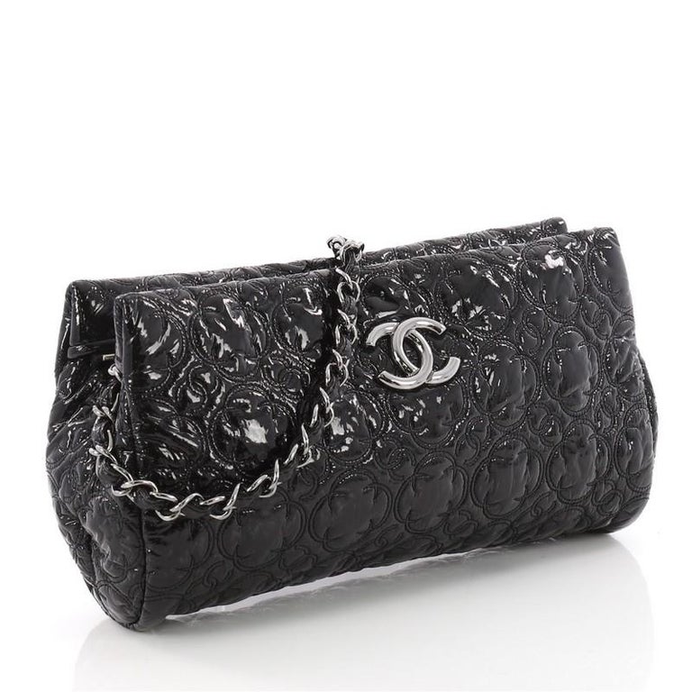 Chanel Rock and Chain Flap Bag Patent Vinyl Medium Black 5875830
