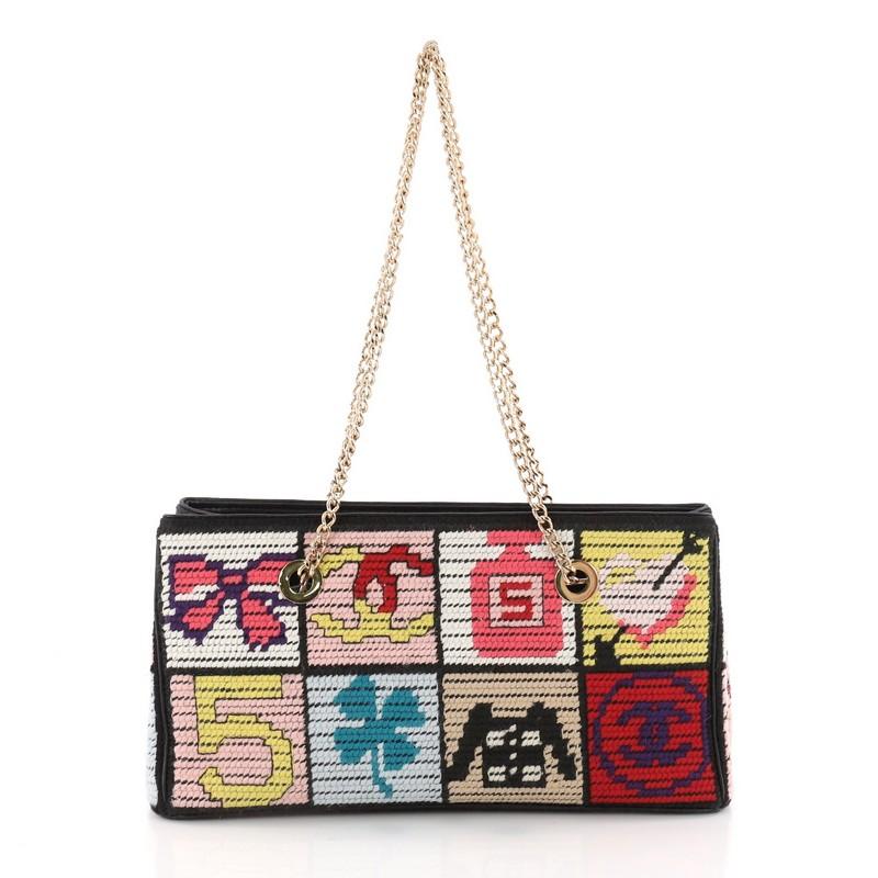 patchwork crochet bag