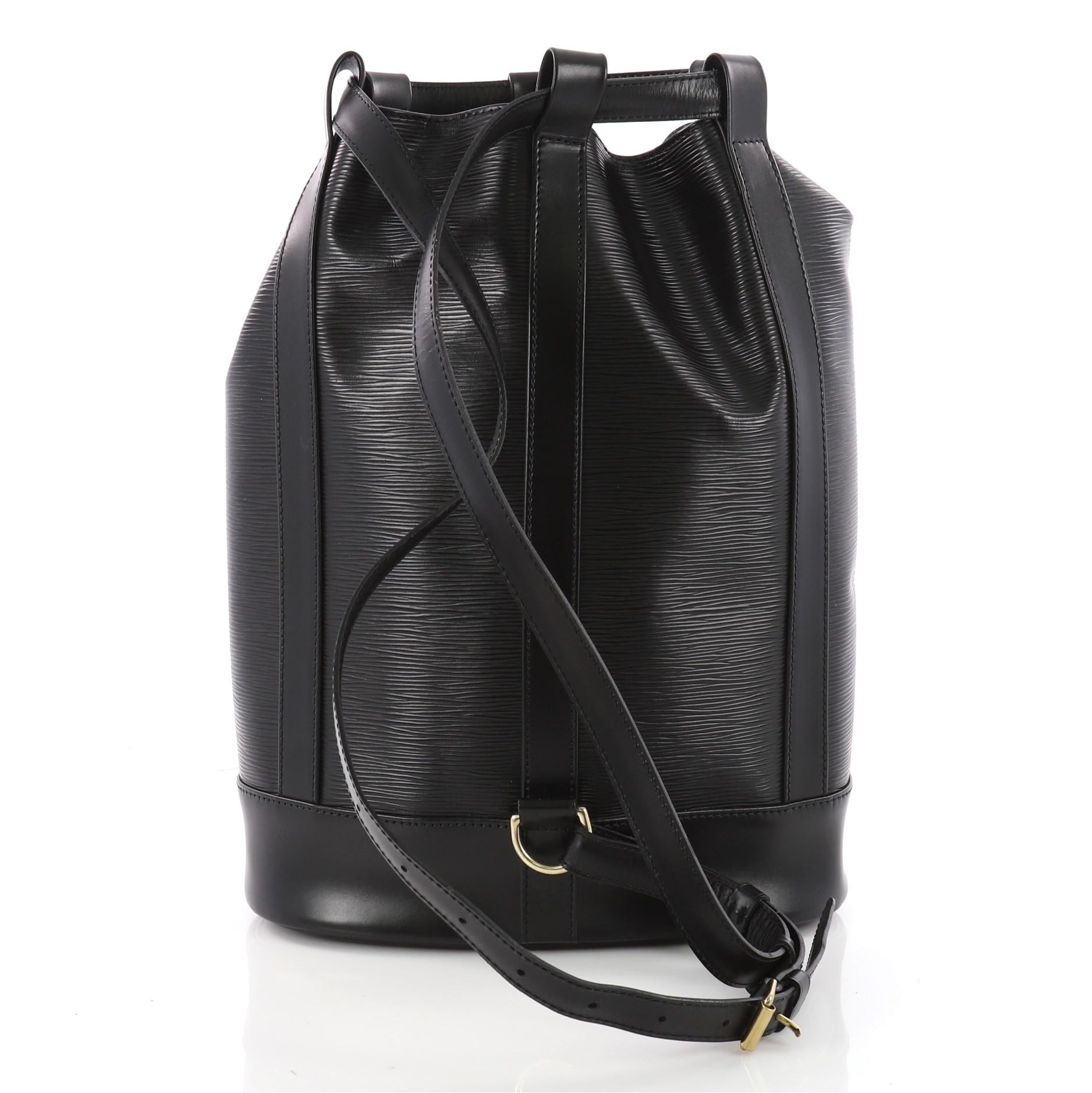 Louis Vuitton Randonnee Handbag Epi Leather GM In Good Condition In NY, NY