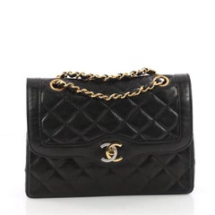Chanel Vintage Two-Tone CC Flap Bag Quilted Lambskin Small
