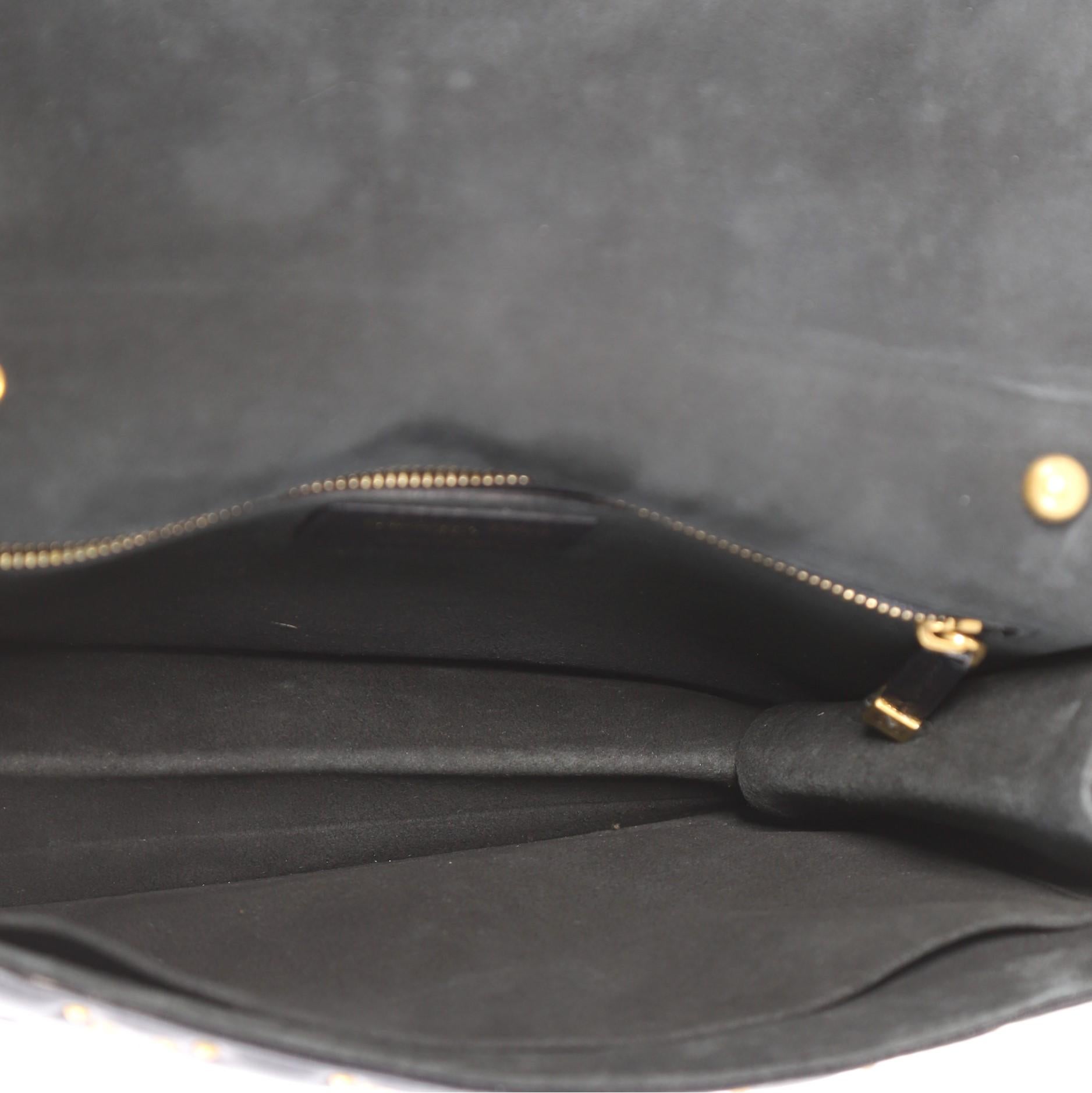 Black Christian Dior Dioraddict Flap Bag Cannage Studded Leather Medium