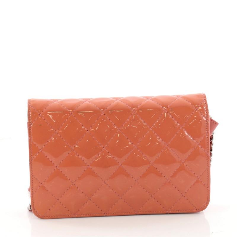 Chanel Brilliant Wallet on Chain Quilted Patent In Good Condition In NY, NY