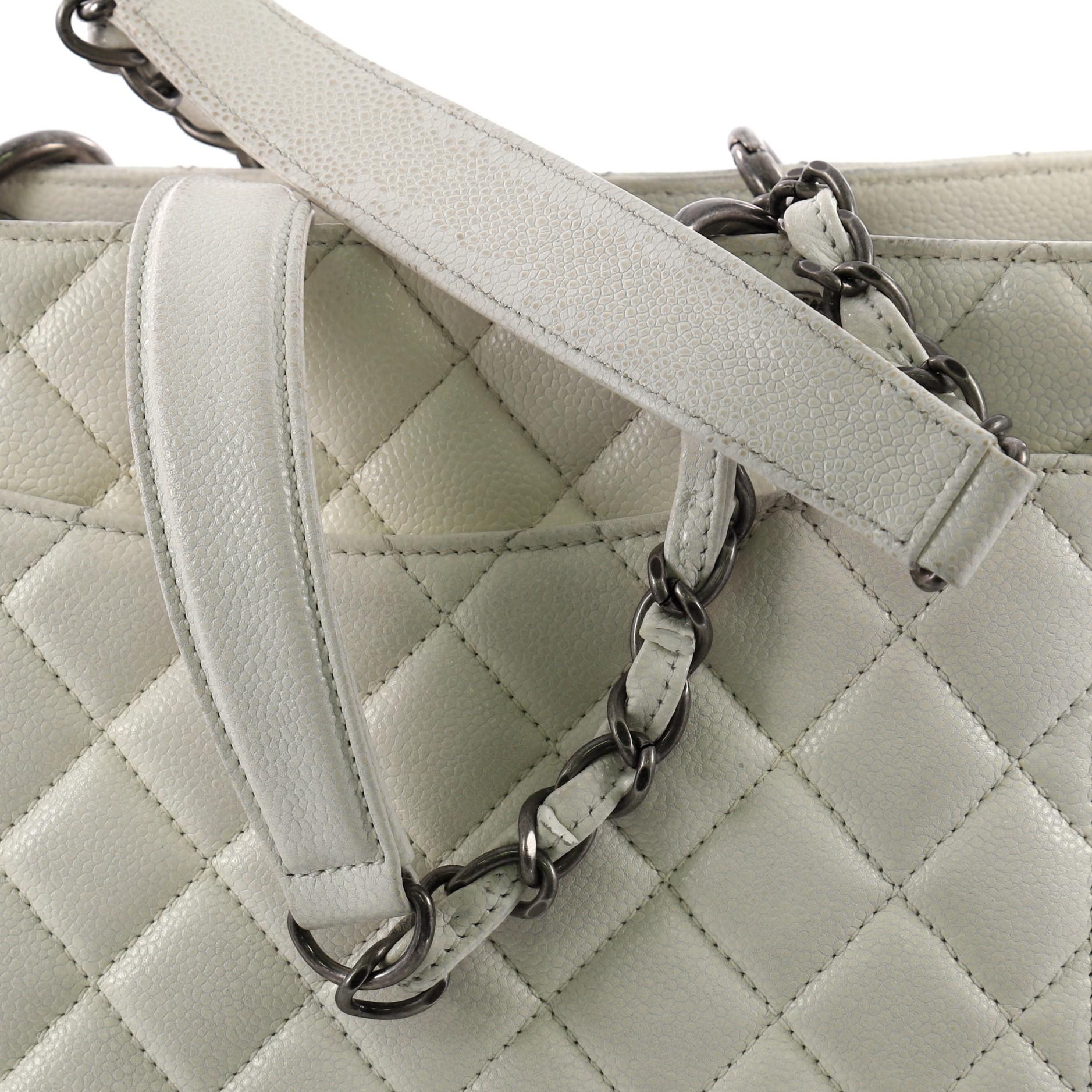 Chanel Grand Shopping Tote Quilted Caviar 4