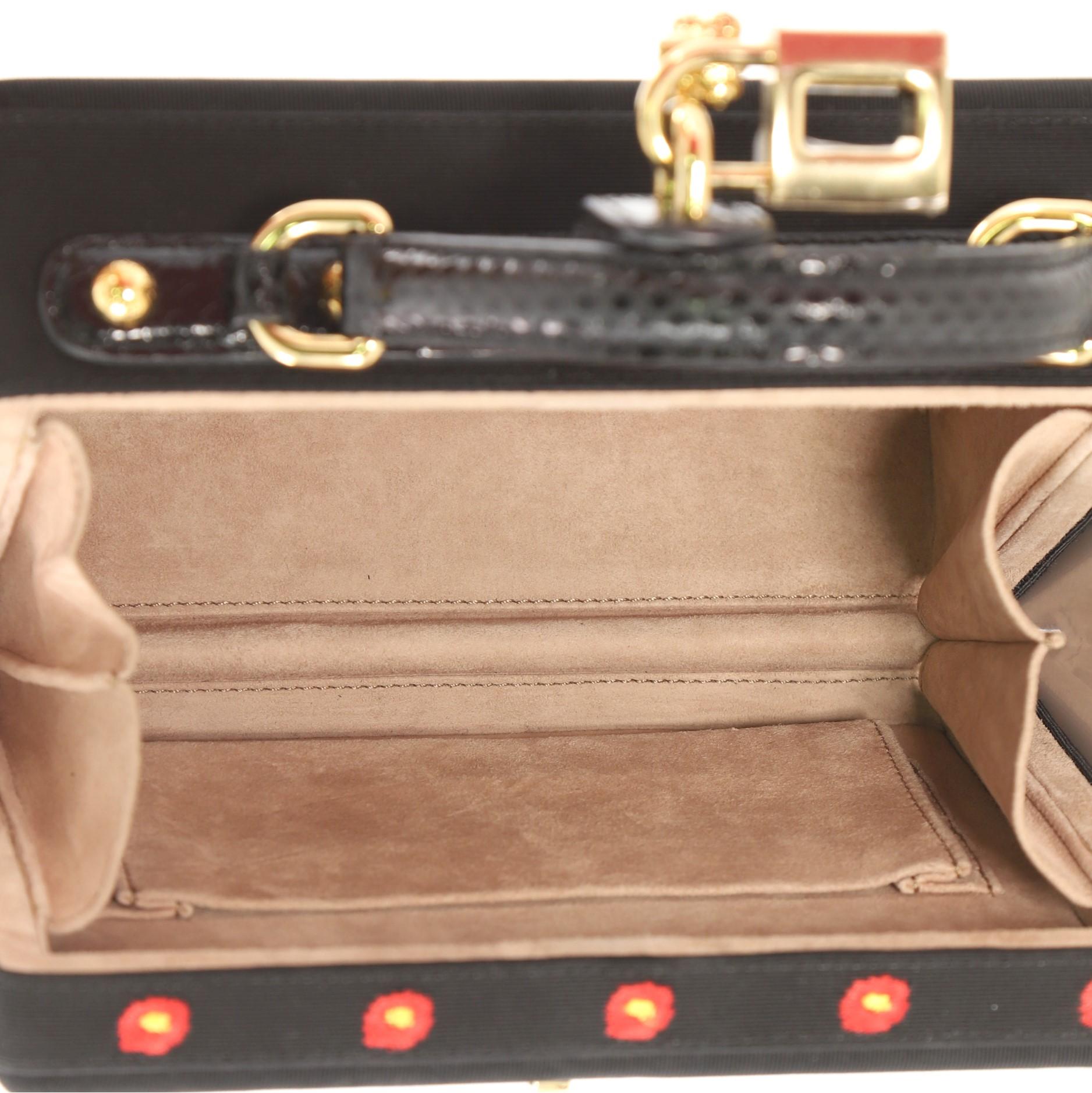 Dolce & Gabbana Treasure Box Bag Embroidered Grosgrain Small  1