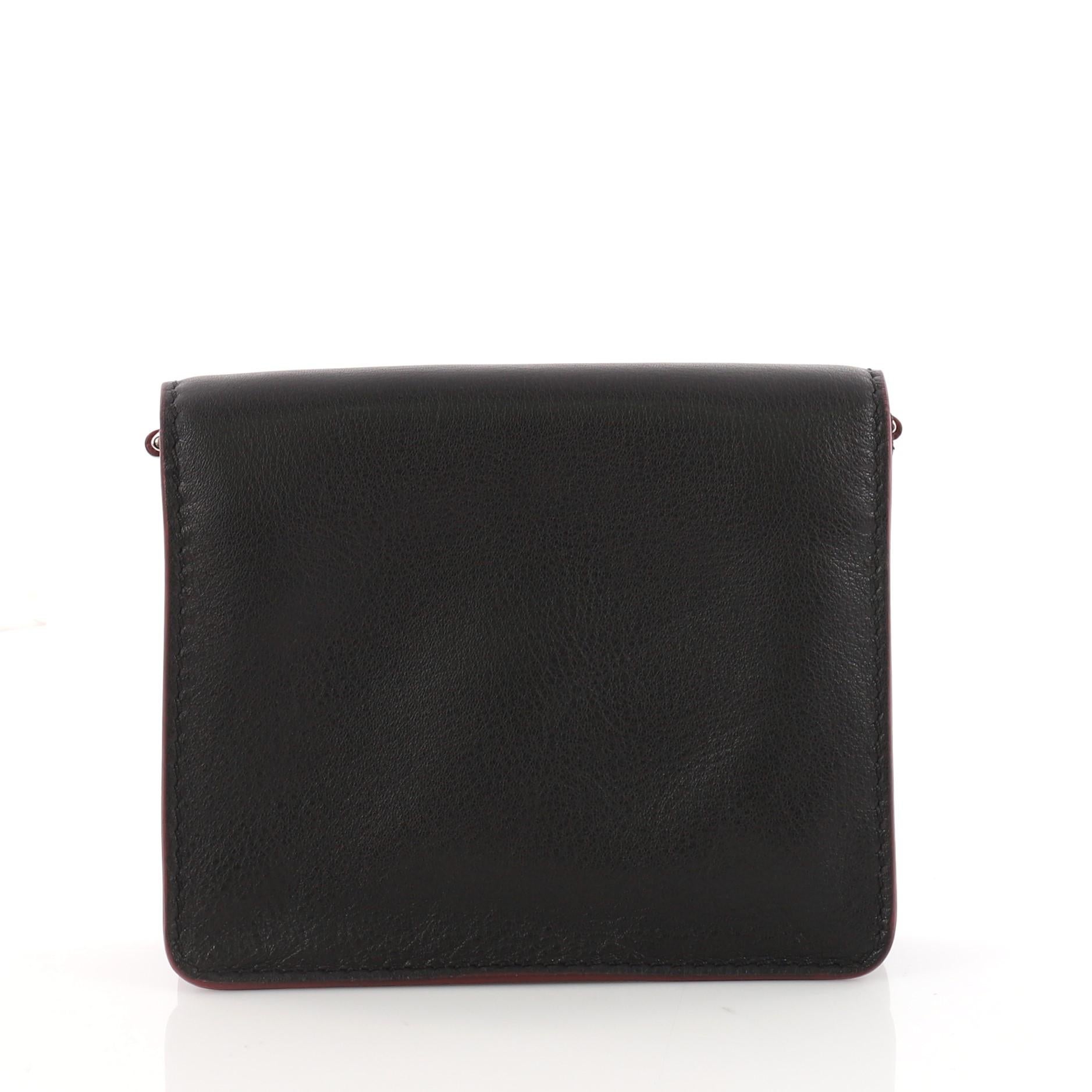 Black  Tod's Double T Crossbody Bag Leather Micro 