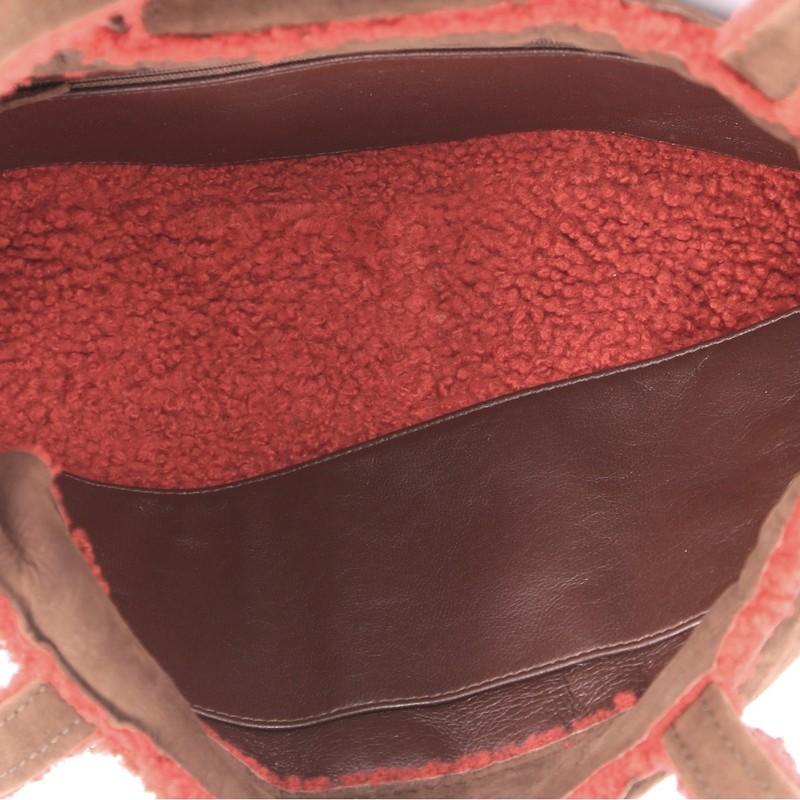 Chanel Vintage East West Tote Shearling and Suede 1