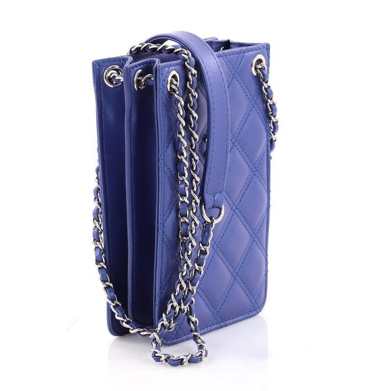 Chanel CC Phone Holder Crossbody Bag Quilted Lambskin at 1stDibs chanel phone bag