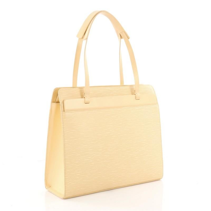 Orange Louis Vuitton Croisette Handbag Epi Leather PM