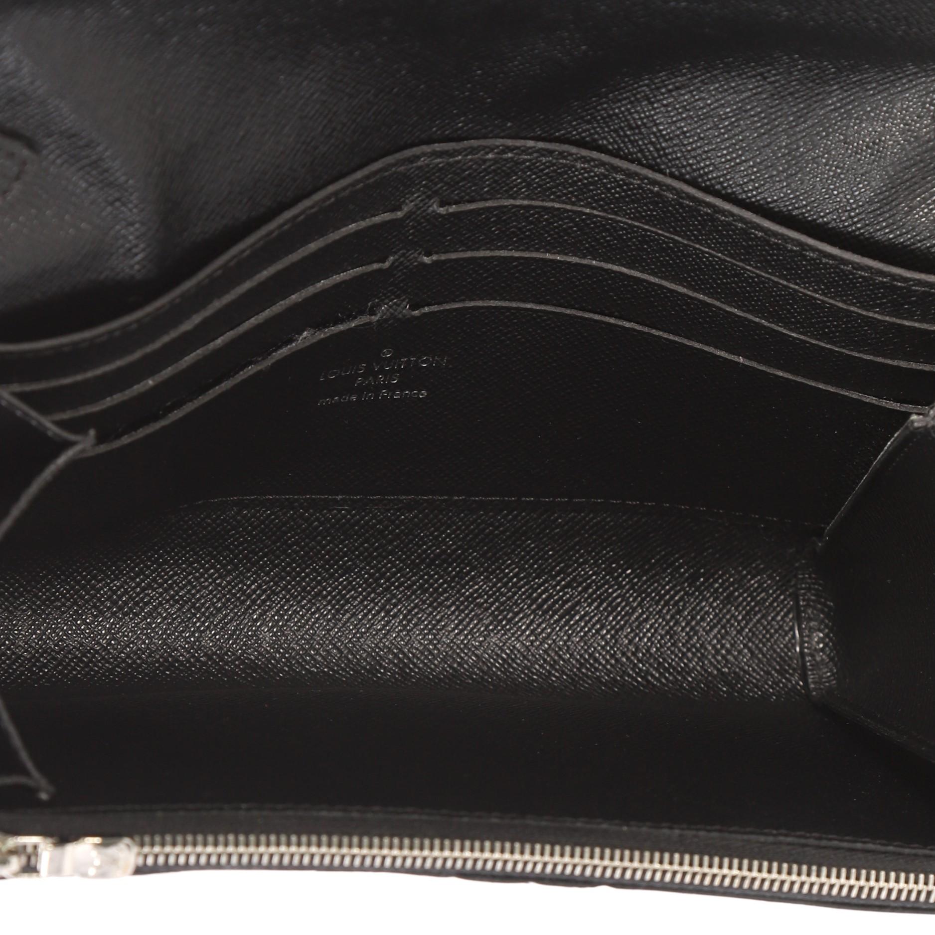 Black Louis Vuitton Twist Chain Wallet Limited Edition Chain Flower Print Epi Leather