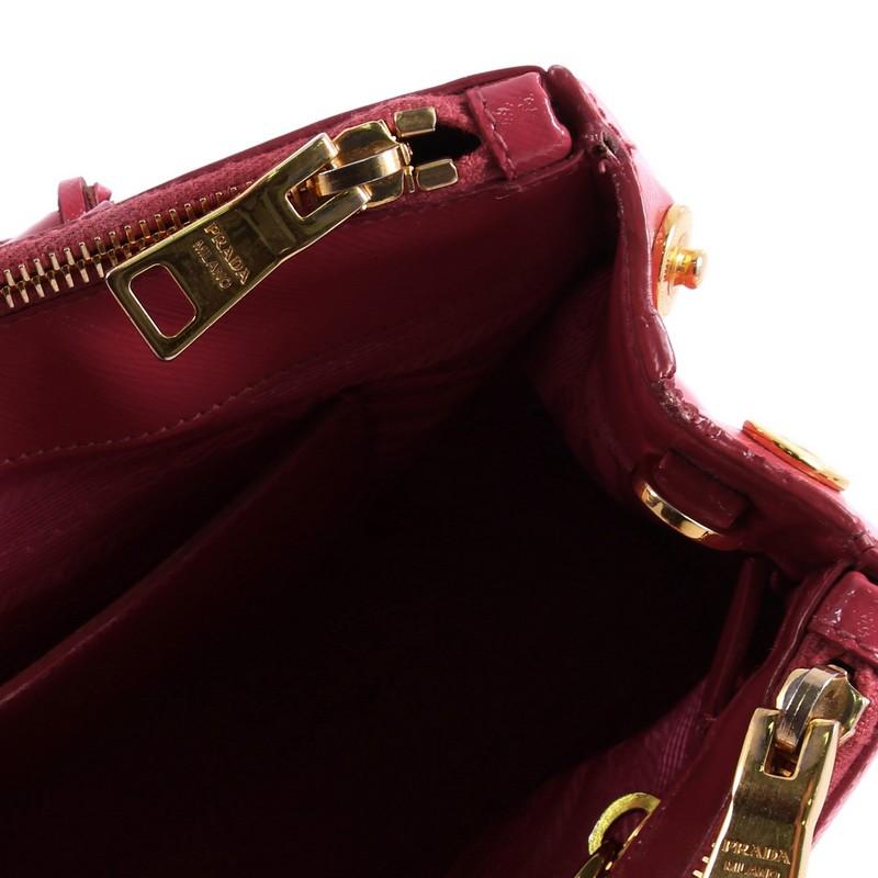 Prada Double Zip Lux Tote Vernice Saffiano Leather Mini 6