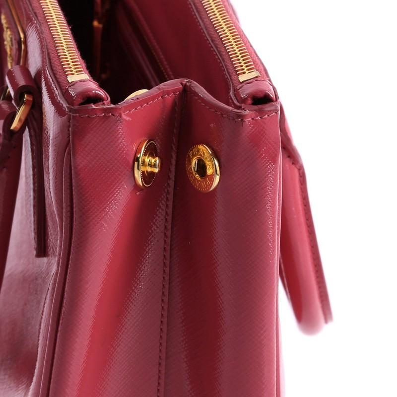 Prada Double Zip Lux Tote Vernice Saffiano Leather Mini 5
