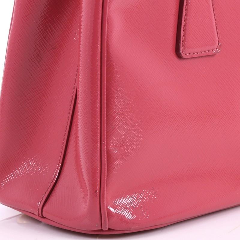 Prada Double Zip Lux Tote Vernice Saffiano Leather Mini 4