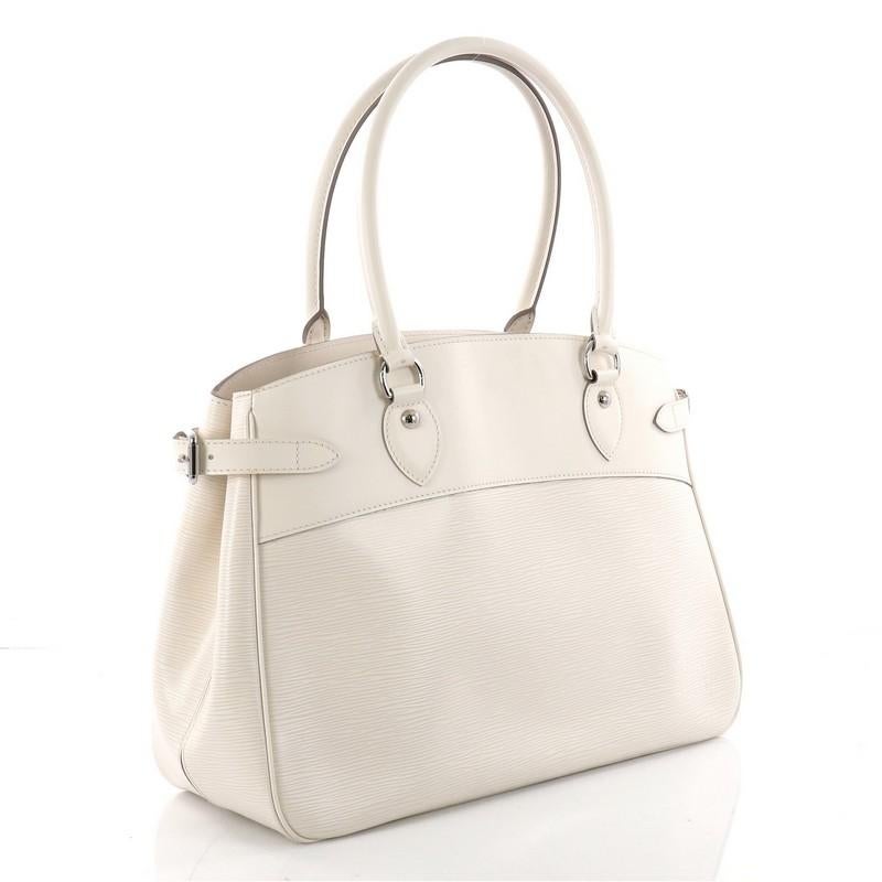 Beige Louis Vuitton Passy Handbag Epi Leather GM 