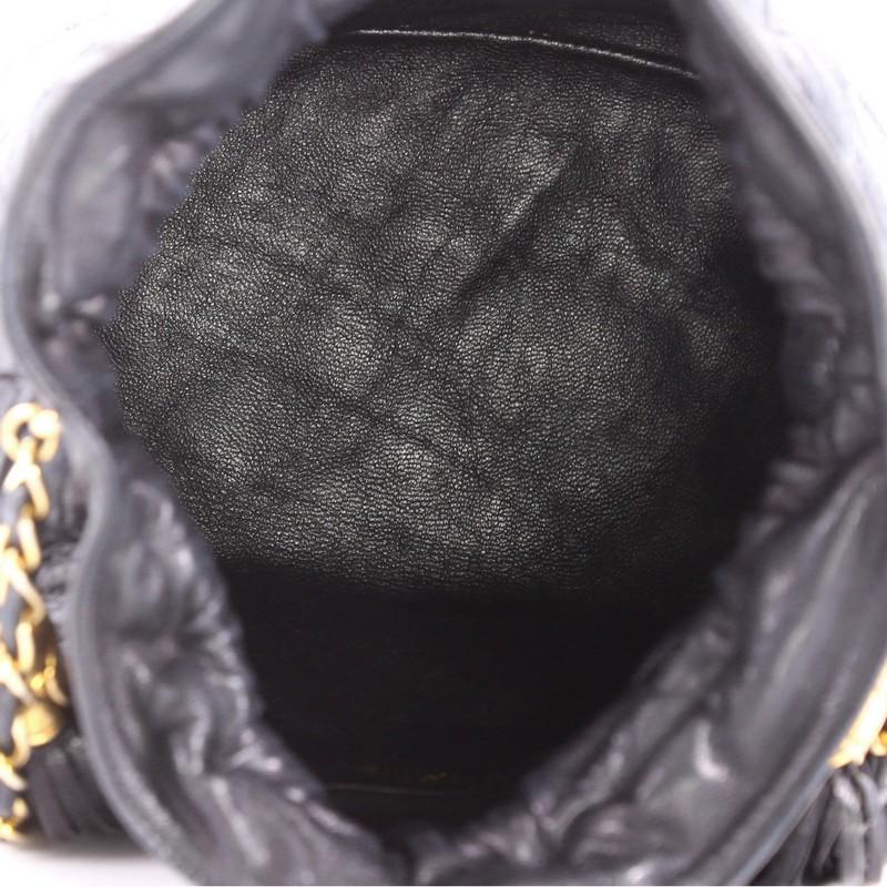 Chanel Vintage Drawstring Bucket Bag Quilted Lambskin Small 1