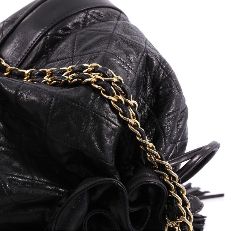 Chanel Vintage Drawstring Bucket Bag Quilted Lambskin Small 3
