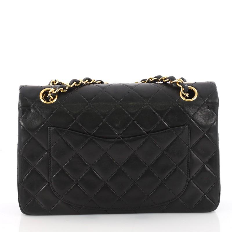 Chanel Vintage Classic Double Flap Bag Quilted Lambskin Small  In Good Condition In NY, NY