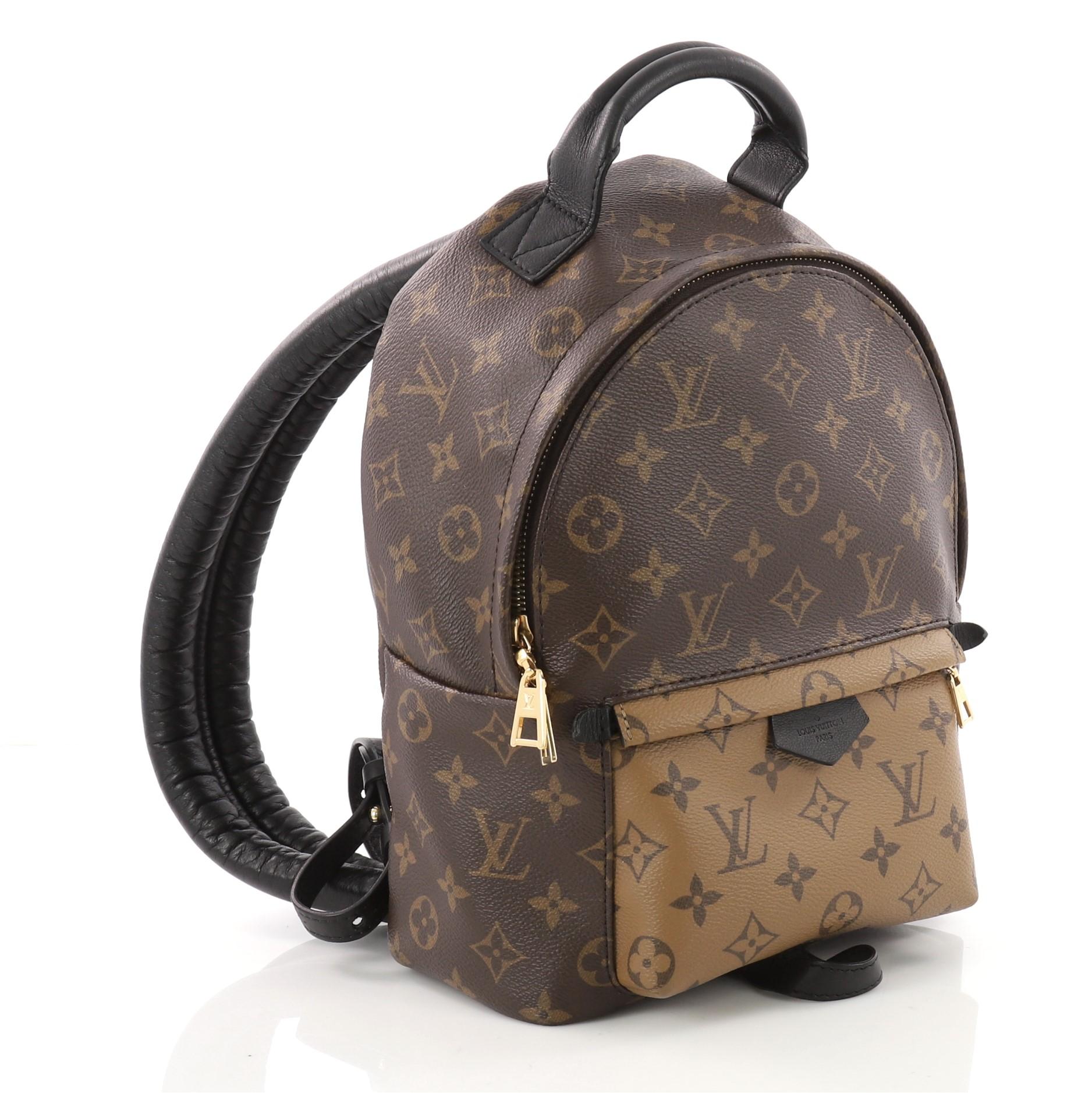 Brown Louis Vuitton Palm Springs Backpack Reverse Monogram Canvas PM