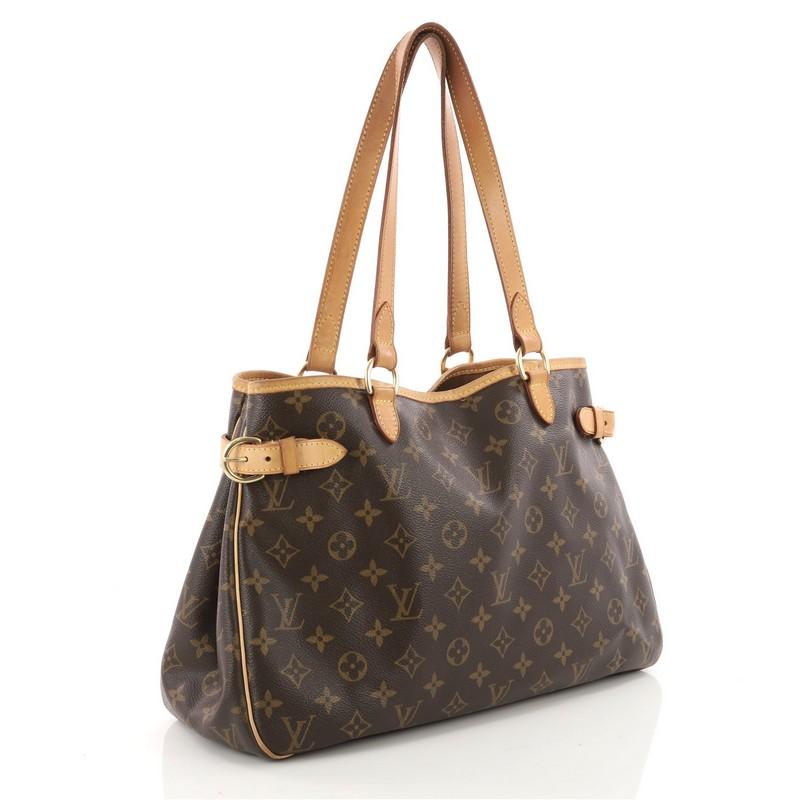 Black Louis Vuitton Batignolles Handbag Monogram Canvas Horizontal