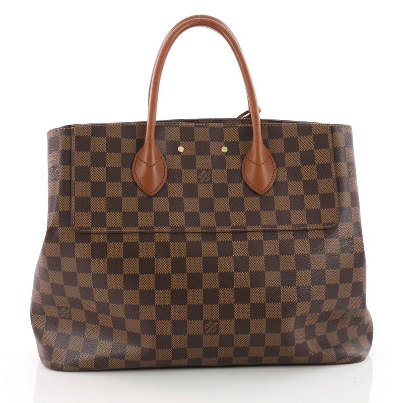 Black Louis Vuitton Ascot Handbag Damier
