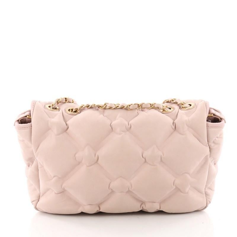 Beige Chanel Chesterfield Flap Bag Quilted Calfskin Jumbo