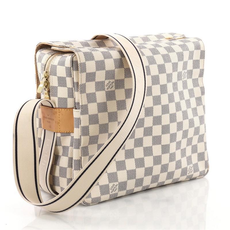 Beige Louis Vuitton Naviglio Handbag Damier