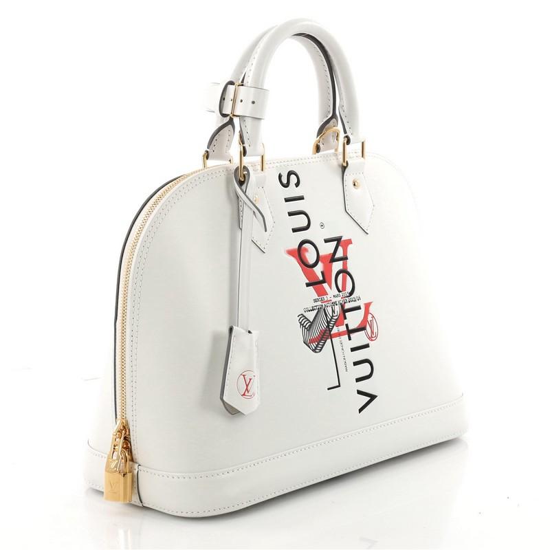 Gray Louis Vuitton Alma Handbag Limited Edition Mars Smooth Epi Leather PM