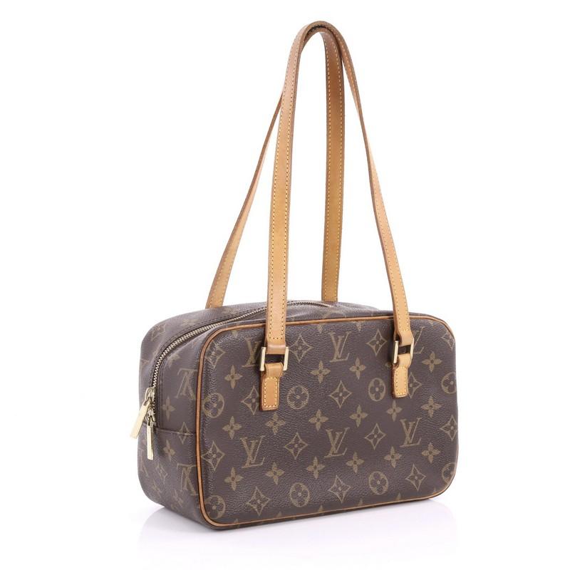 Brown Louis Vuitton Cite Handbag Monogram Canvas MM