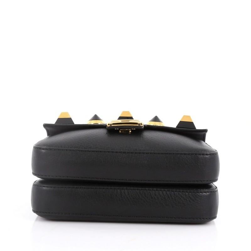 Fendi Double Baguette Studded Leather Micro 1