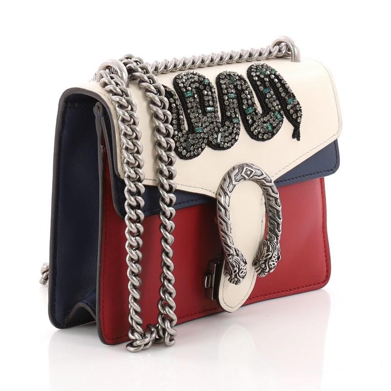 Brown Gucci Dionysus Handbag Embellished Leather Mini