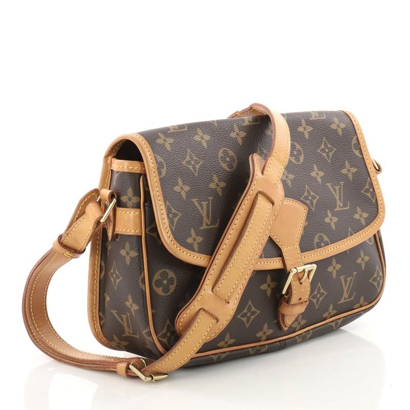 Brown Louis Vuitton Sologne Handbag Monogram Canvas