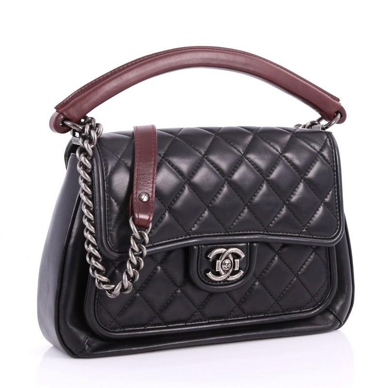 Chanel Prestige Flap Bag Quilted Calfskin Large In Good Condition In NY, NY