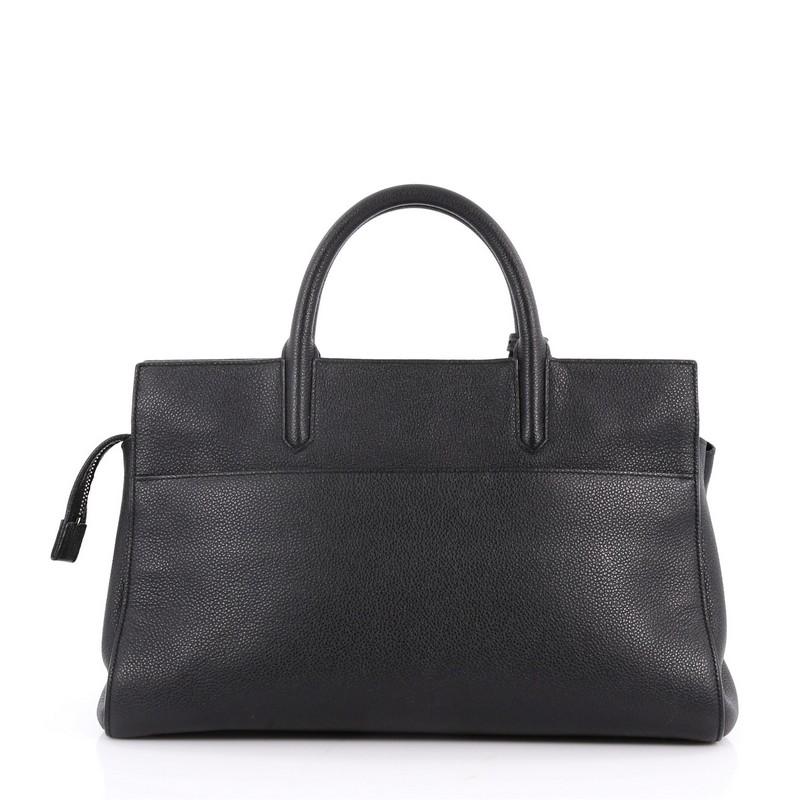 Saint Laurent Rive Gauche Cabas Leather Small In Good Condition In NY, NY