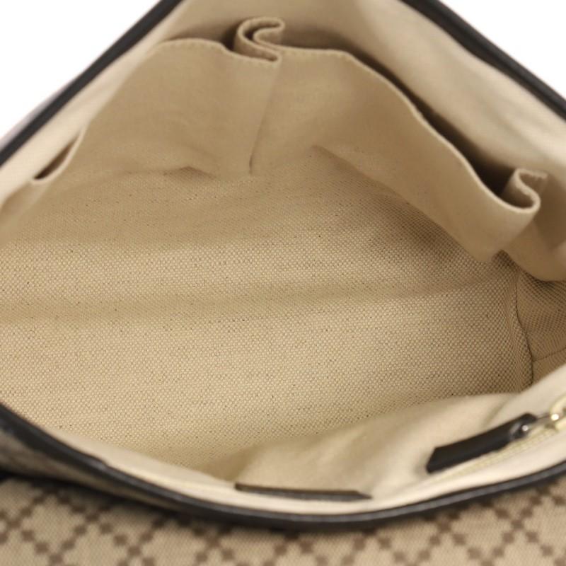 Gray Gucci Snap Flap Messenger Bag Diamante Coated Canvas Medium