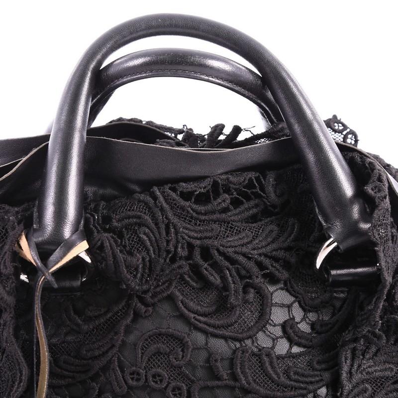 Women's or Men's Prada Pizzo S Bowler Bag Lace and Leather Large
