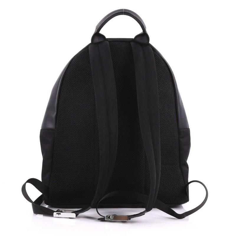 Black Fendi Monster Backpack Nylon Large