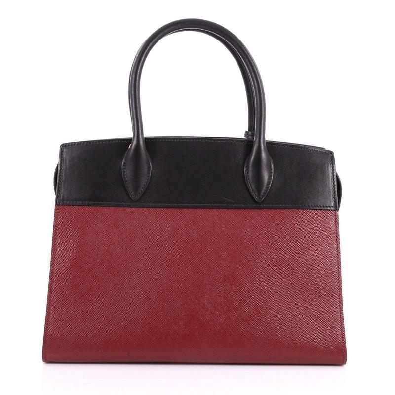 Black Prada Esplanade Handbag Saffiano Leather Medium