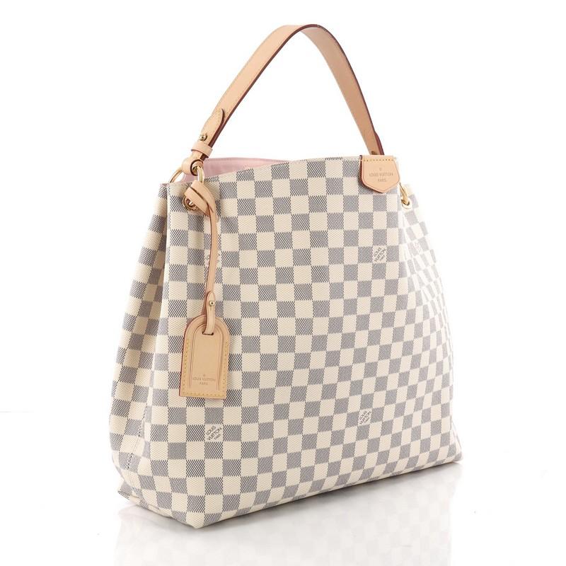 Beige Louis Vuitton Graceful Handbag Damier MM