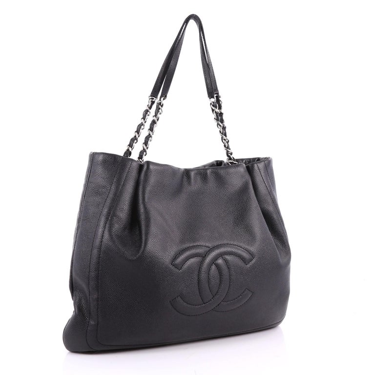 Chanel Timeless Chain Tote Caviar Large at 1stDibs