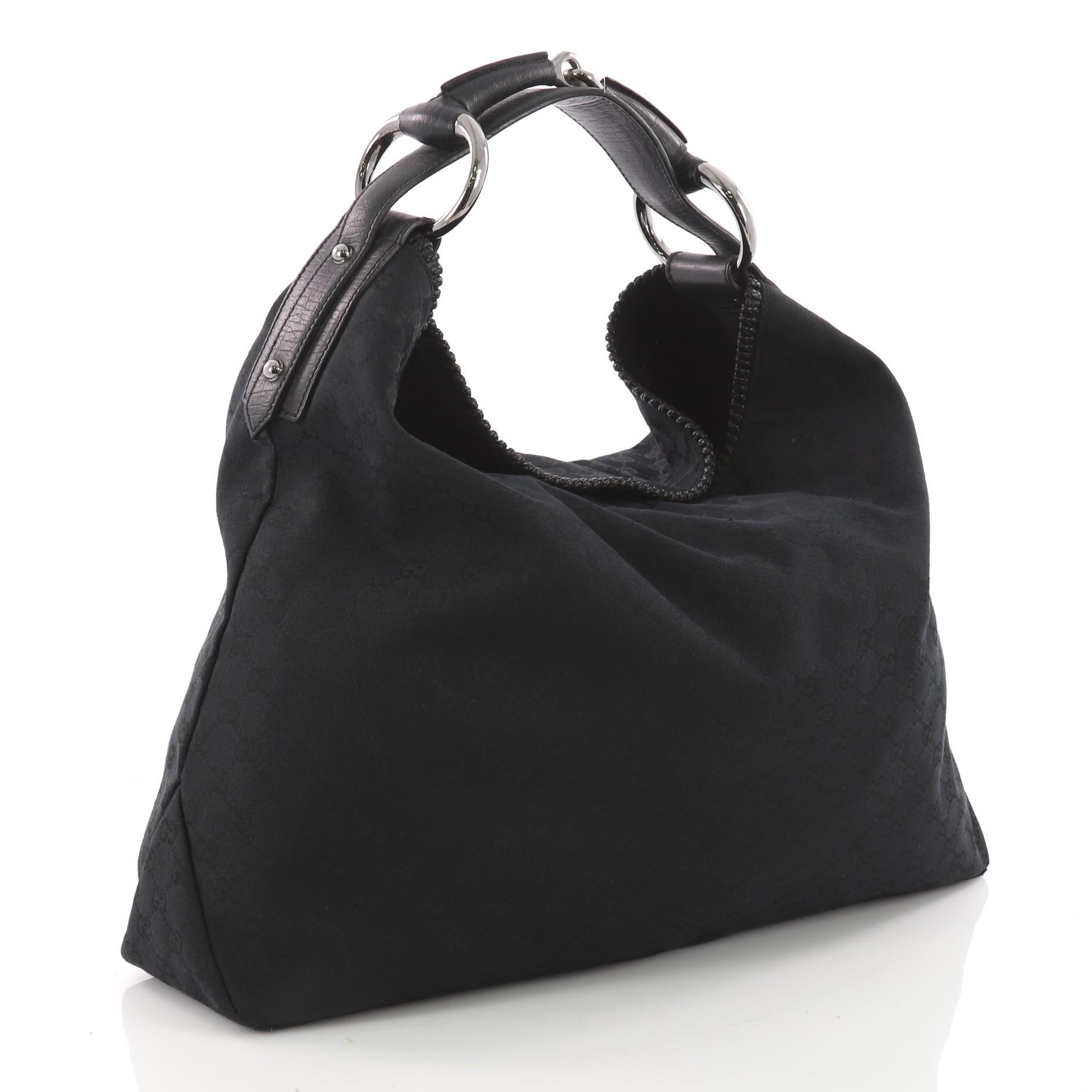 gucci large horsebit hobo