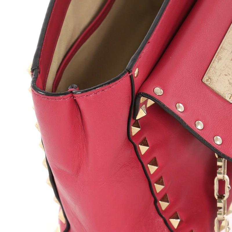 Valentino Rockstud Twist Lock Chain Shoulder Bag Leather Medium 3