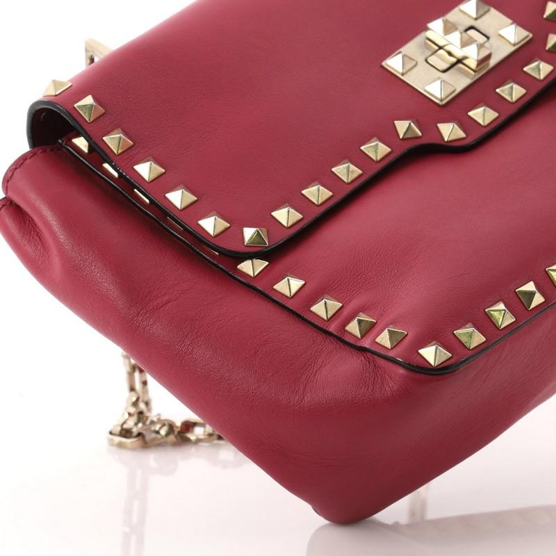 Valentino Rockstud Twist Lock Chain Shoulder Bag Leather Medium 4