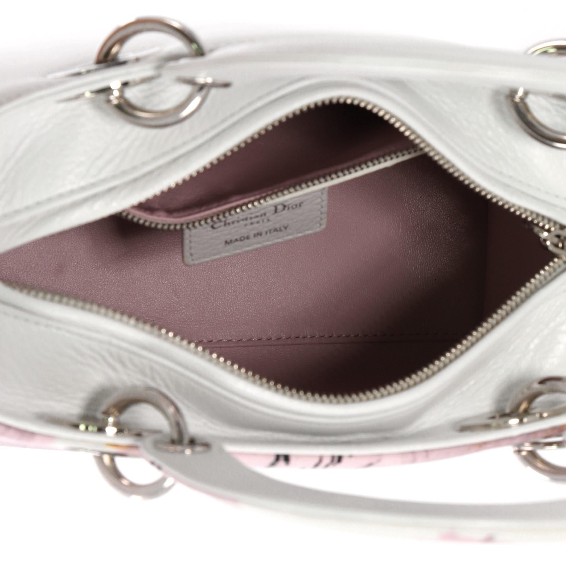 Christian Dior Lady Dior Handbag Printed Leather Medium 3