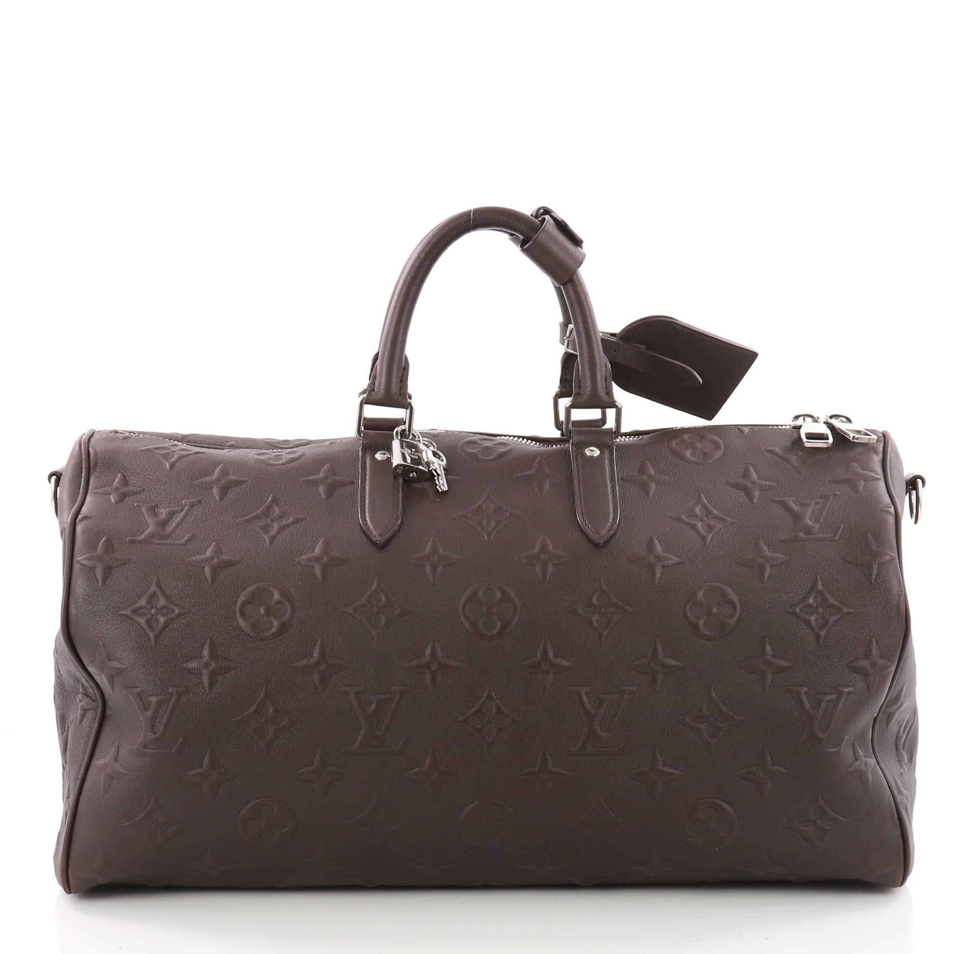 Black Louis Vuitton Keepall Bandouliere Bag Monogram Revelation 45