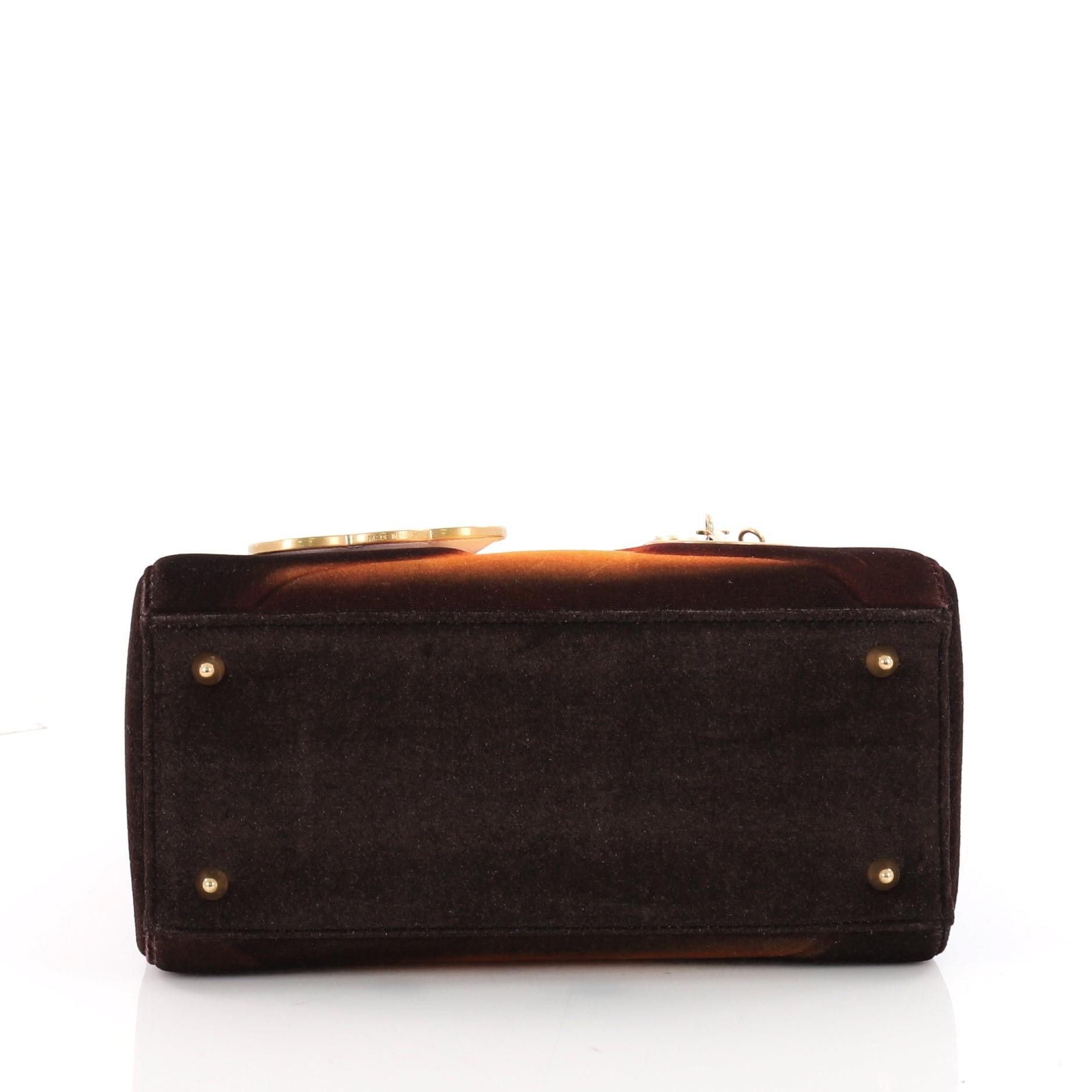 Christian Dior Lady Dior Lady Dior Handtasche Limited Edition Bedruckter Samt Medium für Damen oder Herren