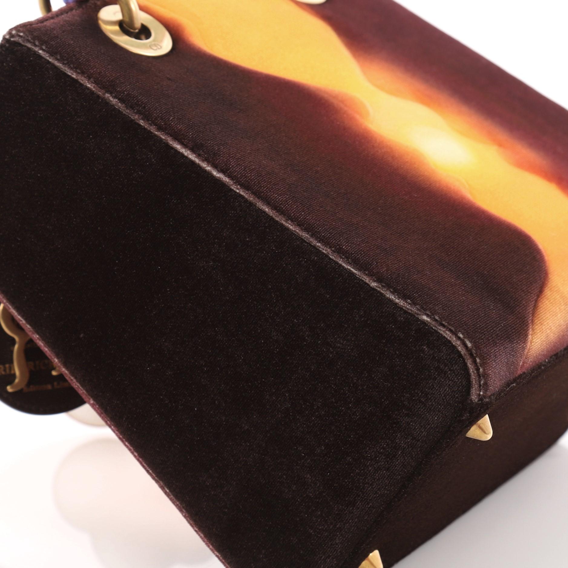 Christian Dior Lady Dior Lady Dior Handtasche Limited Edition Bedruckter Samt Medium 3