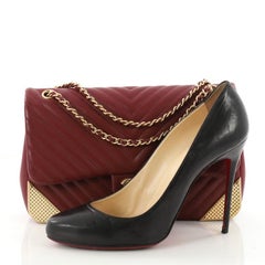 Chanel Rock the Corner Flap Bag Chevron Leather Medium