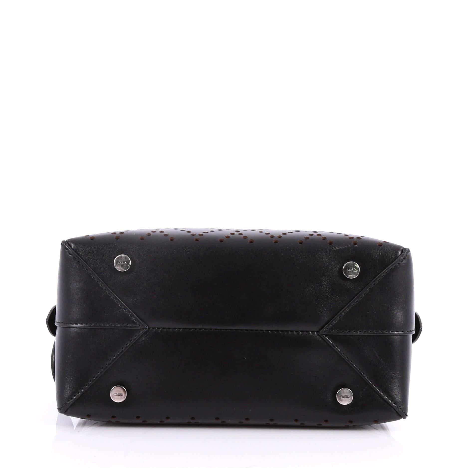 Black Alaia Sac Trapeze Tote Laser Cut Leather PM