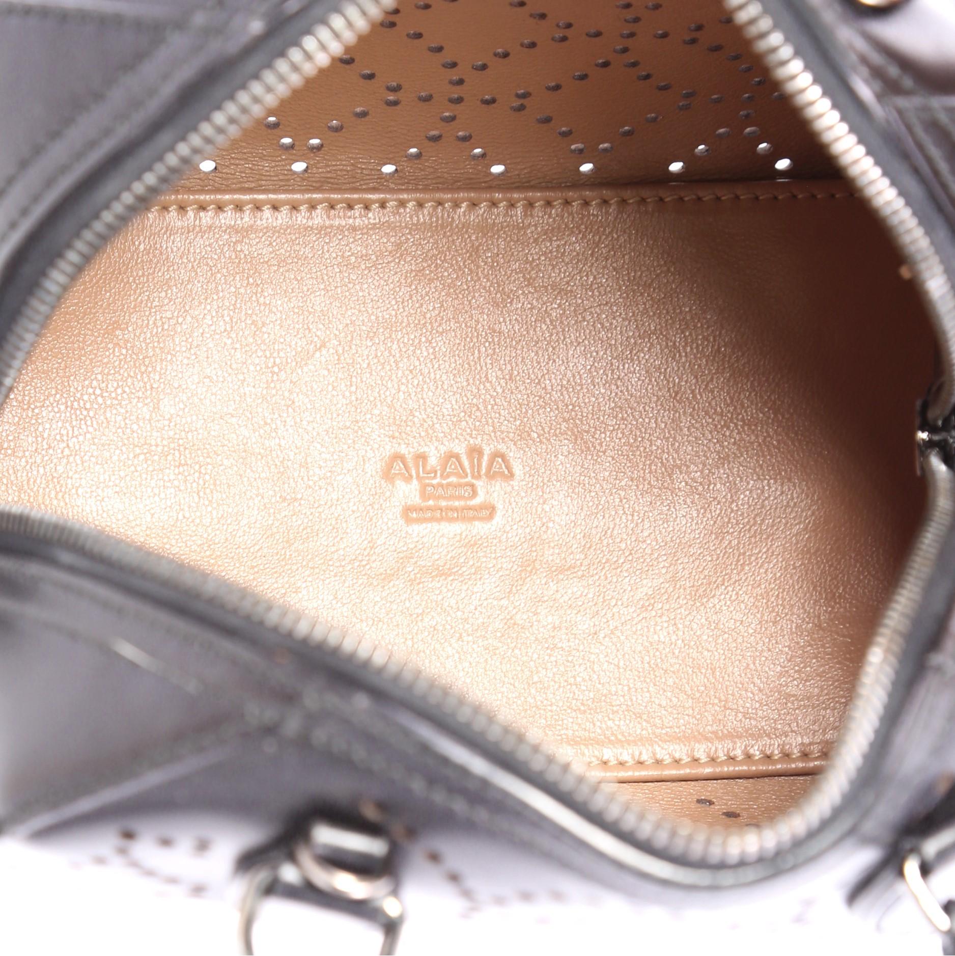 Alaia Sac Trapeze Tote Laser Cut Leather PM In Good Condition In NY, NY