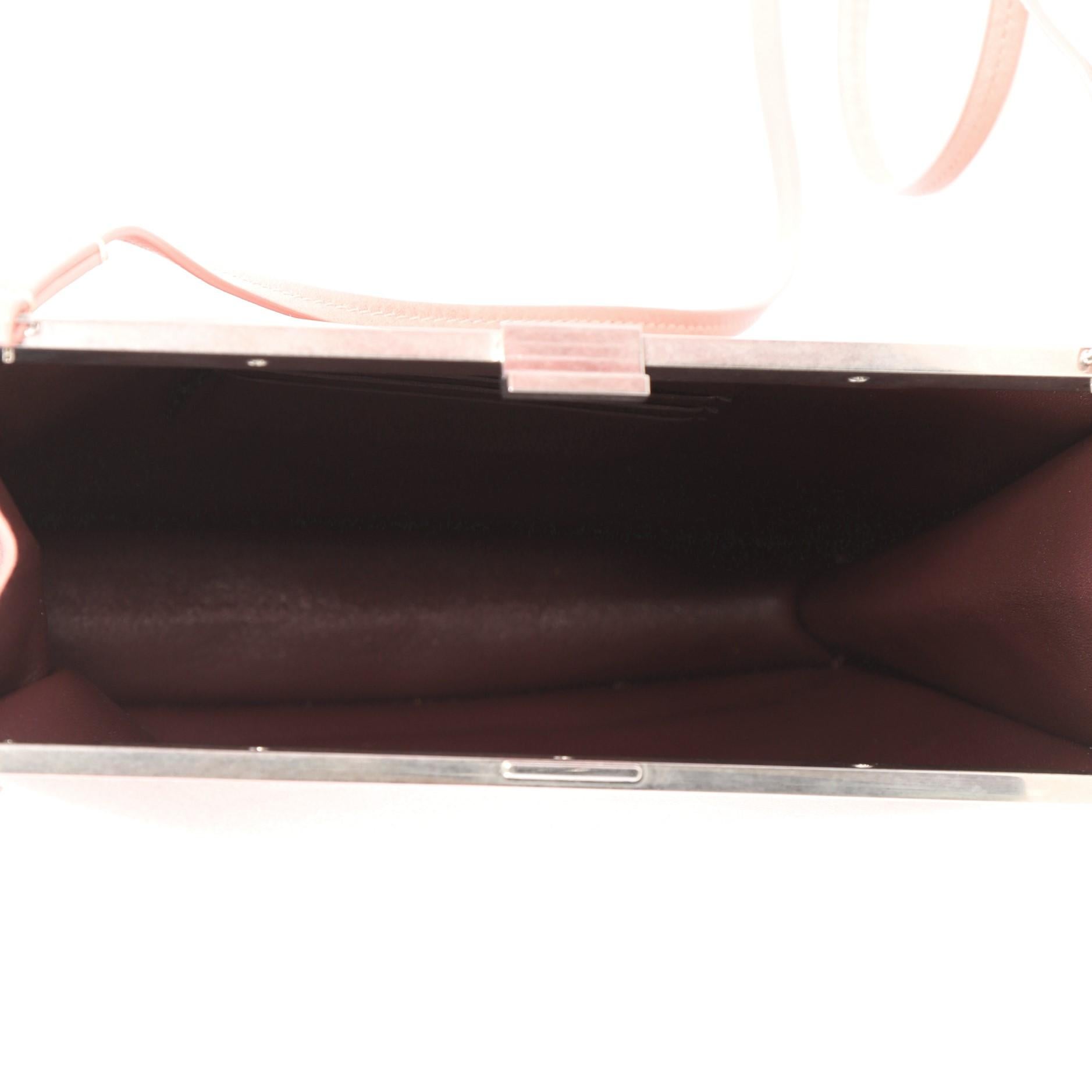 Pink Celine Clasp Crossbody Bag Leather Mini
