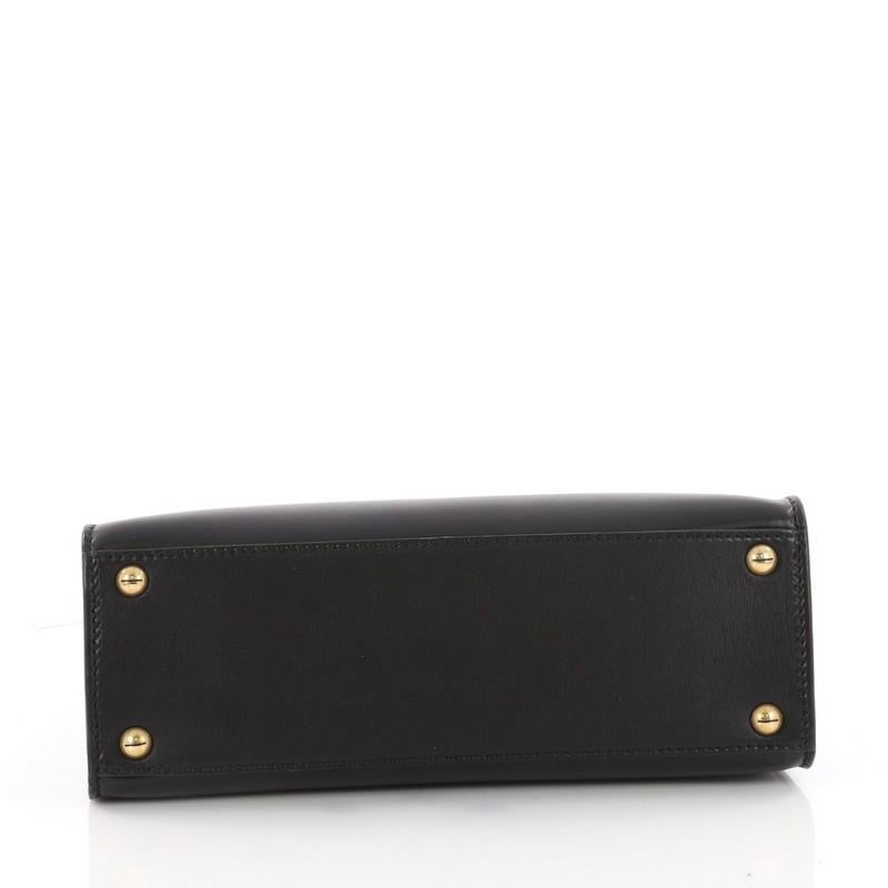 Black Christian Dior Dioraddict Top Handle Bag Leather Medium 
